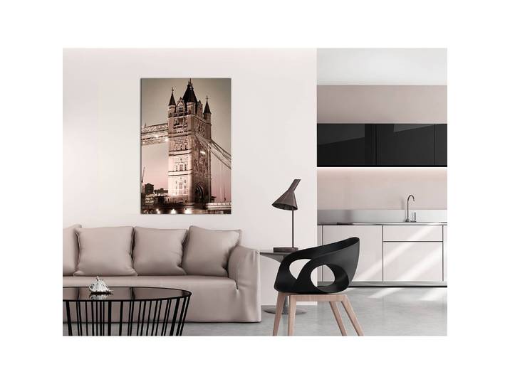 home24 Afbeelding London Bridge linnen bruin 40 x 60cm
