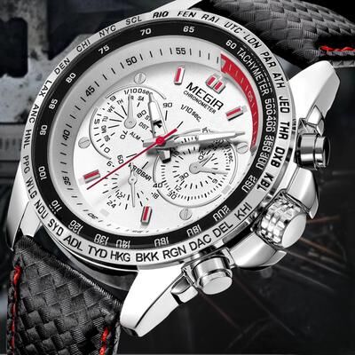 Multicon Wholesale Hub Men Waterproof Stainless Steel Analog Wrist Watch, Military Sports Design, Stylish Leather Band Men Waterproof Stainless Steel Analog Wrist Watch, Military Sports Design, Stylish Leather Band