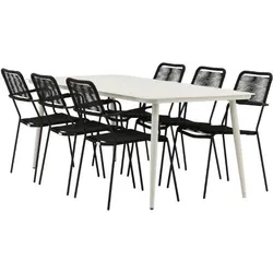 Ebuy24, Gartentisch + Balkontisch, Gartenset Lina (200 x 90 x 75 cm)