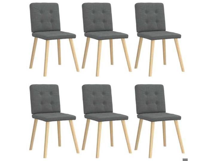 Chaises - JILI MAISON - Scandinave - gris foncé tissu(Lot de 6) LV281