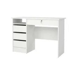 Büroschreibtisch  Finow , weiß , Maße (cm): B: 109,3 H: 75,6 T: 48.5