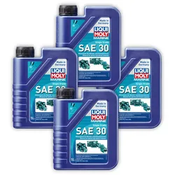 4x Motoröl LIQUI MOLY 25065 Marine Single Grade SAE 30 Boot Schiff 1 Liter