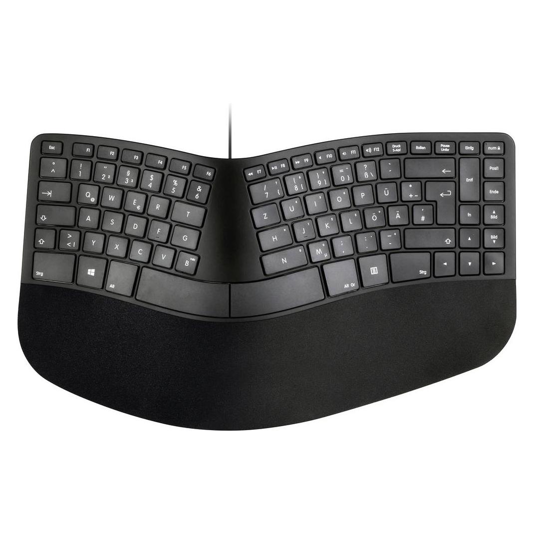 Matias FK313PC-DE Sculpted Ergonomic Wired Keyboard for PC USB Tastatur Deutsch (DE, Kabelgebunden) (FK313PC-DE)