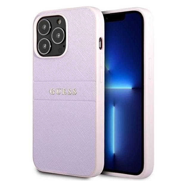 Guess PU Leather Saffiano Case (Apple iPhone 13, Apple iPhone 13 Pro) (GUHCP13LPSASBPU)