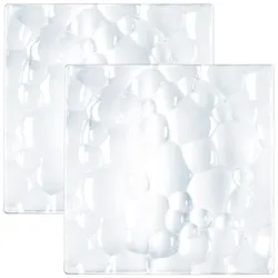 PLATTE QUADRATISCH Sphere transparent 21 x 21 cm 2er Set