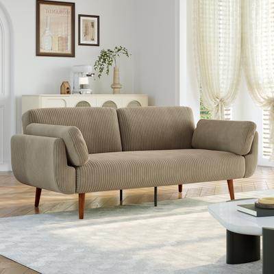 DREAMSIDEA Convertible Corduroy Sleeper Sofa Futon Bed Recliner Lounge