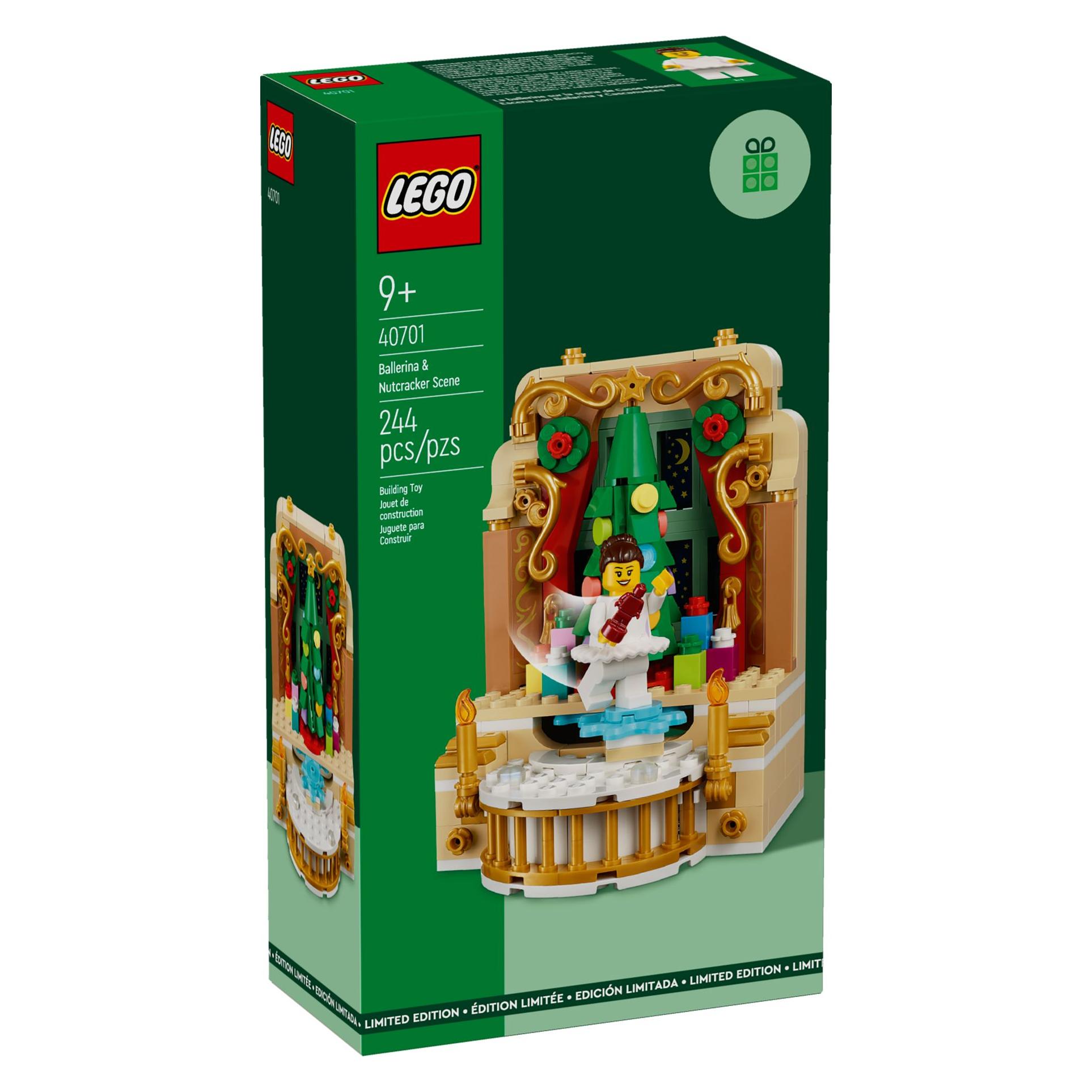 LEGO Ballerina mit Nussknacker - Zauberhafte Buehne mit Taenzerin | Perfekt als Geschenk & Dekoration (40701)