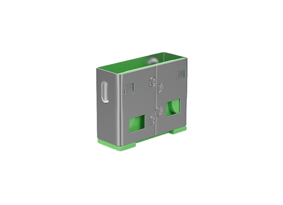 Lindy 40461 USB-A Port Schloss, GRÜN, 10x Schloss