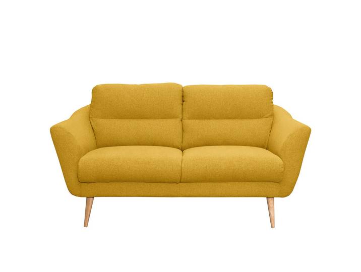 Livetastic 2-Sitzer-Sofa Tromso, Gelb, Holz, Buche, 158x87x88 cm, Made in EU, Wohnzimmer, Sofas & Couches, Sofas, 2-Sitzer Sofas