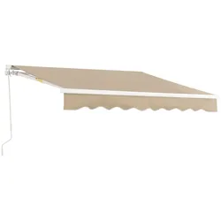 Helloshop26 - Markise mit Kurbelgriff 350 x 250 cm beige