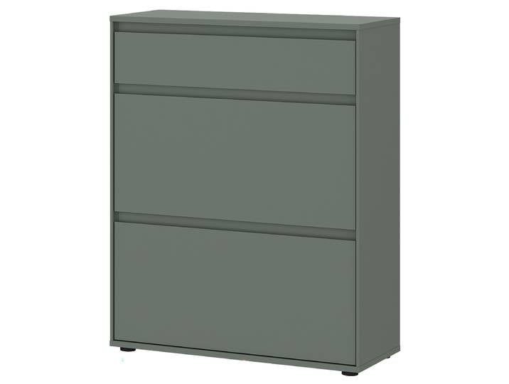 Commode à chaussures Brayu avec portes 75cm Vert/Couleur sauge