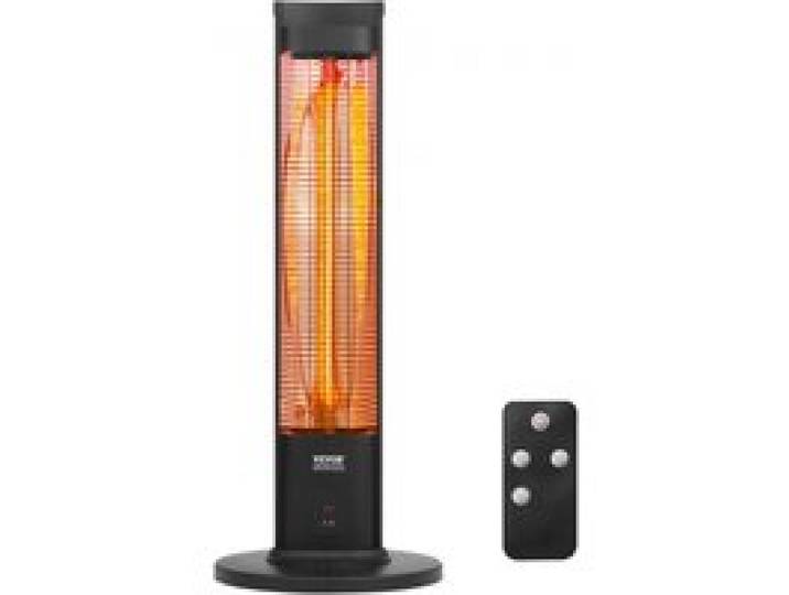 VEVOR Chauffage extérieur terrasse, 2000 W, radiateur infrarouge électrique télécommandé, 3 vitesses, minuterie, protection anti-renversement, pour chambre à coucher, salle à manger, studio, intérieur