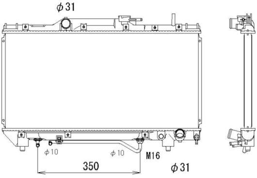 Nrf Kühler, Motorkühlung 503968 Für Toyota