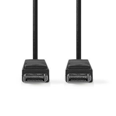 Nedis Displayport-Kabel - DisplayPort Stecker - DisplayPort Stecker - 4K@60Hz - Vergoldet - 2.00 m - Rund - PVC - Schwarz - Box