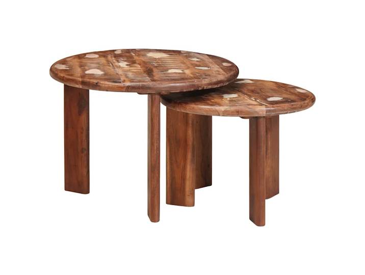 vidaXL Nesting-Couchtische 2 stk. Mehrfarbig Ø 50 x 40 cm