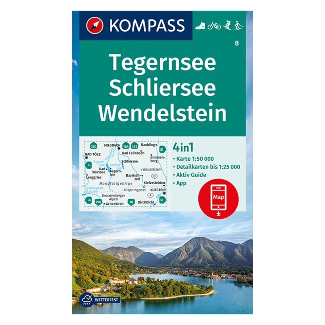 Kompass Karten KOMPASS Wanderkarte Tegernsee, Schliers (40606858)