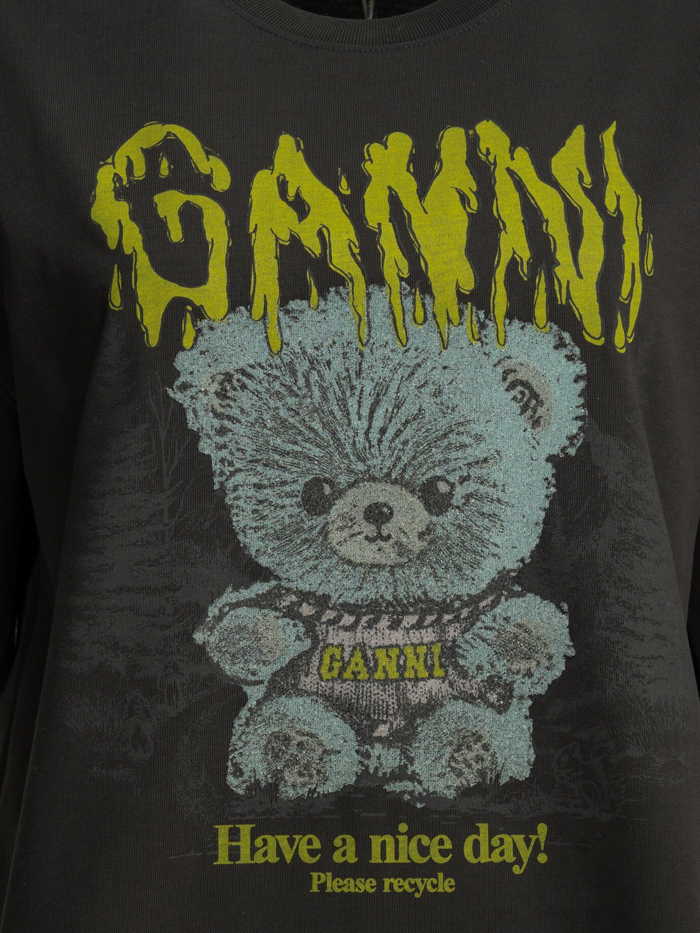 GANNI t-shirt en coton femme noir Noir M