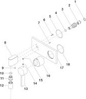 Dornbracht 04110302603-08 Anschluss für Brause Wand Ersatzteile