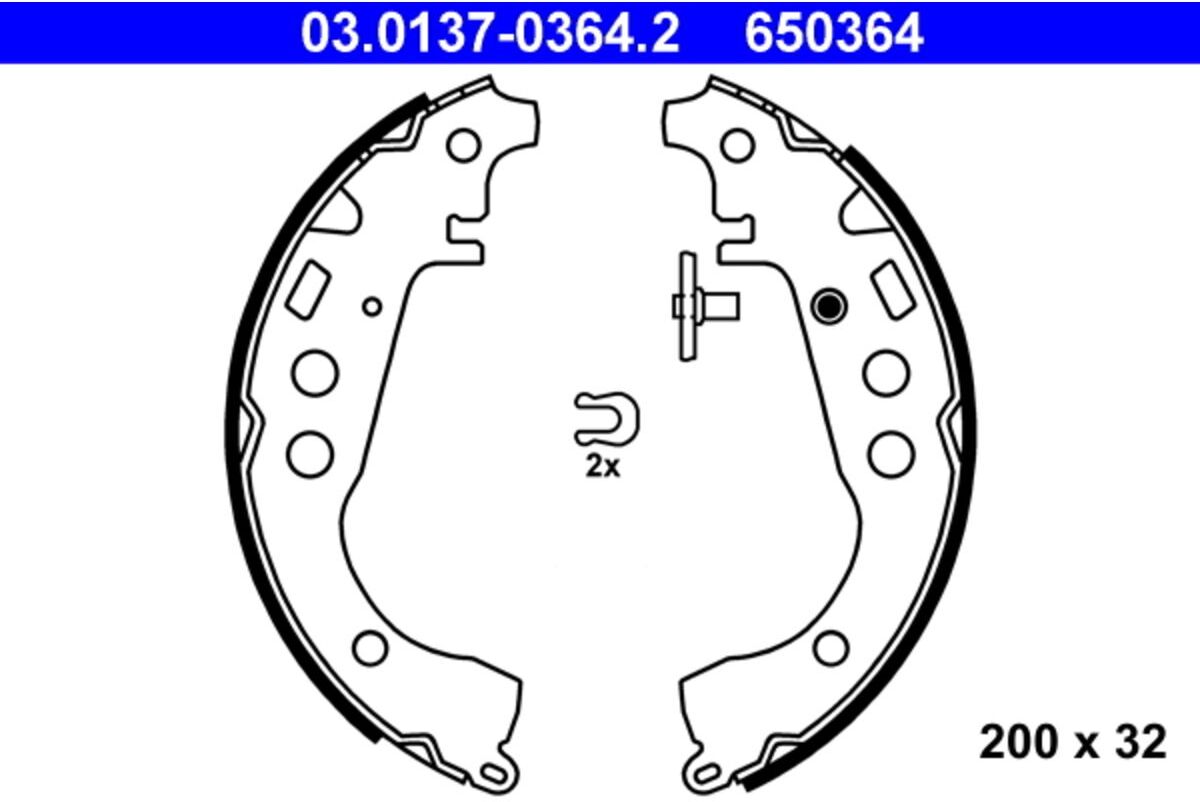 Bremsbackensatz ATE 03.0137-0364.2