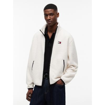 Tommy Jeans "TJM BADGE TEDDY" Stehkragen, Teddyfleece, relaxed fit