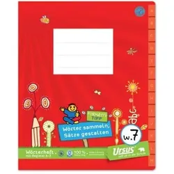 2x Ursus, Heft + Block, Registerheft Wörter Quart lin. (Quart, Liniert)
