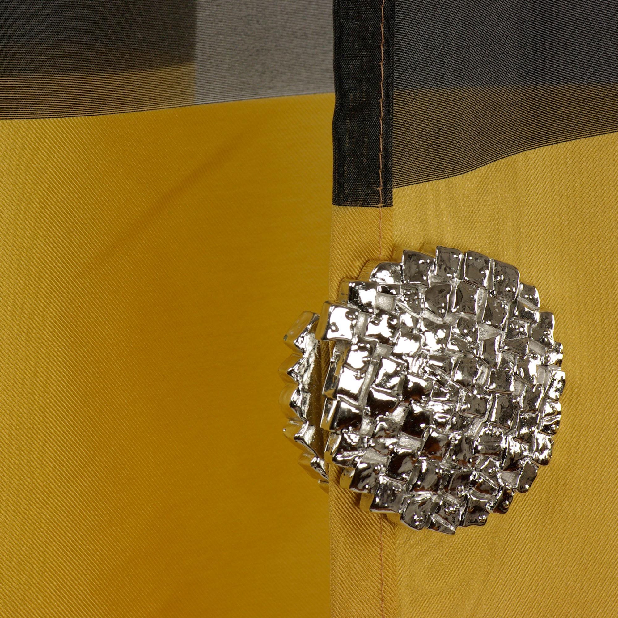 Dekomagnet LIEDECO "Steinoptik", silber (silberfarben), Ø:6,5cm, Materialmix, Gardinenbefestigungen, Dekomagnet, für metallische Flächen silberfarben Ø 6,5cm, 2 Stk.