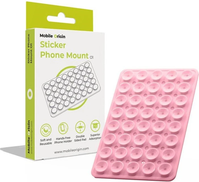 Mobile Origin Sticker Phone Mount O1 Pink