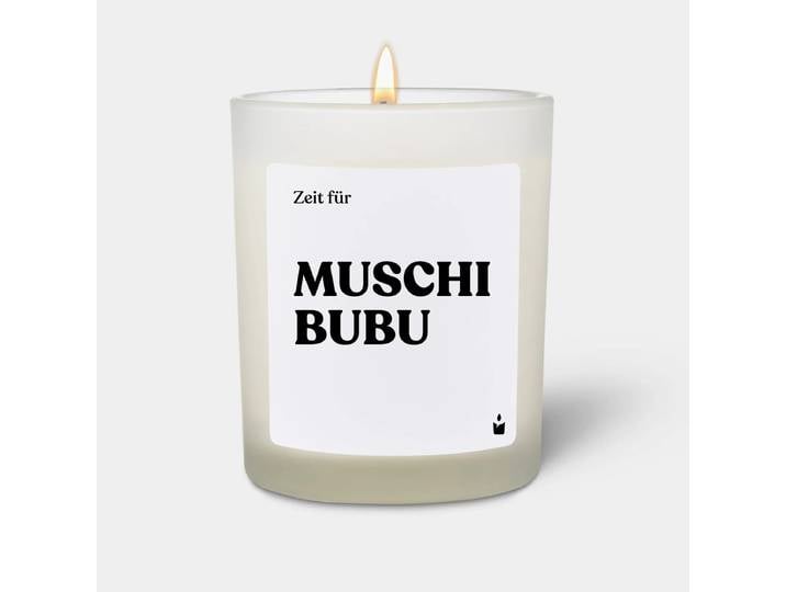 Duftkerze Weiss Woody Zeit für Muschibubu