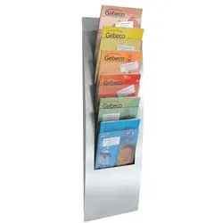 Kerkmann Wand-Prospekthalter »Vario 6507« silber, 31x84x2 cm