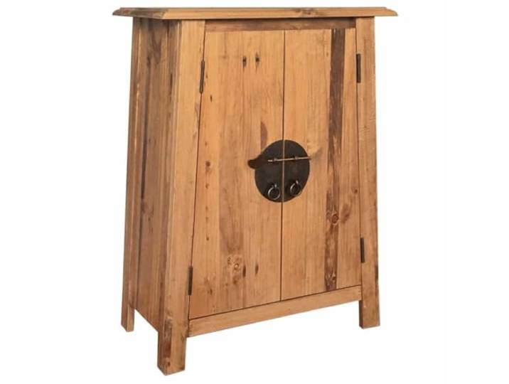 Makastle Beistellschrank Massivholz Kiefer Braun 59x32x80 cm