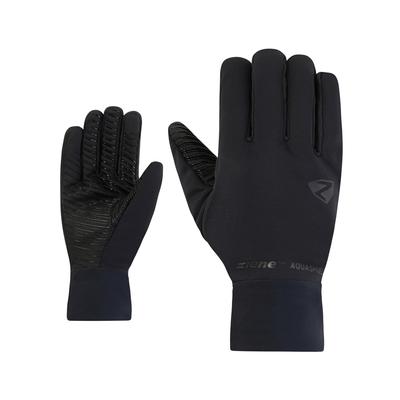 Multisporthandschuhe ZIENER "IVIDUROS-Z AQUASHIELD TOUCH", Gr. 10, schwarz, Materialmix, Handschuhe, wasserdicht, winddicht, atmungsaktiv, warm, TOUCH-Funktion