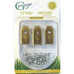 18 Titan Ersatz Messer Klingen für Klingen Messer Ersatzmesser für Florabest® Mähroboter FMR600