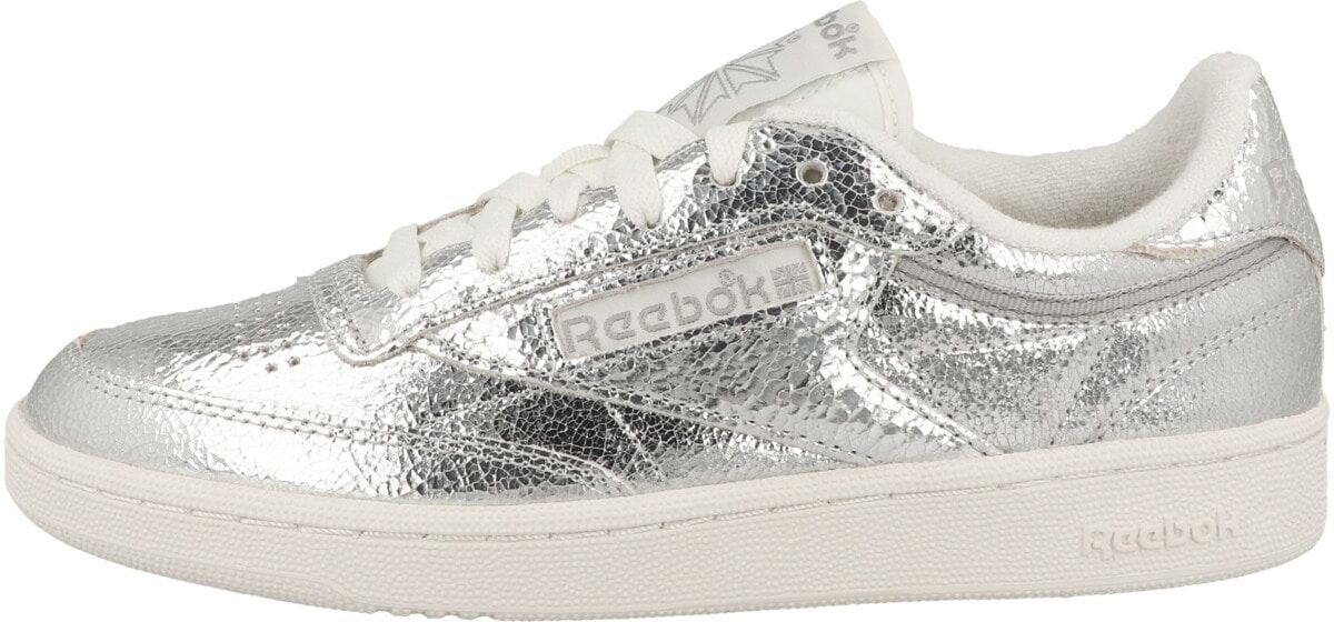 Sneaker REEBOK "Reebok Club C 85 Sneaker low Damen Schuhe", Damen, Gr. 39, Textil, silber, Schuhe Sneaker, Ziernähte