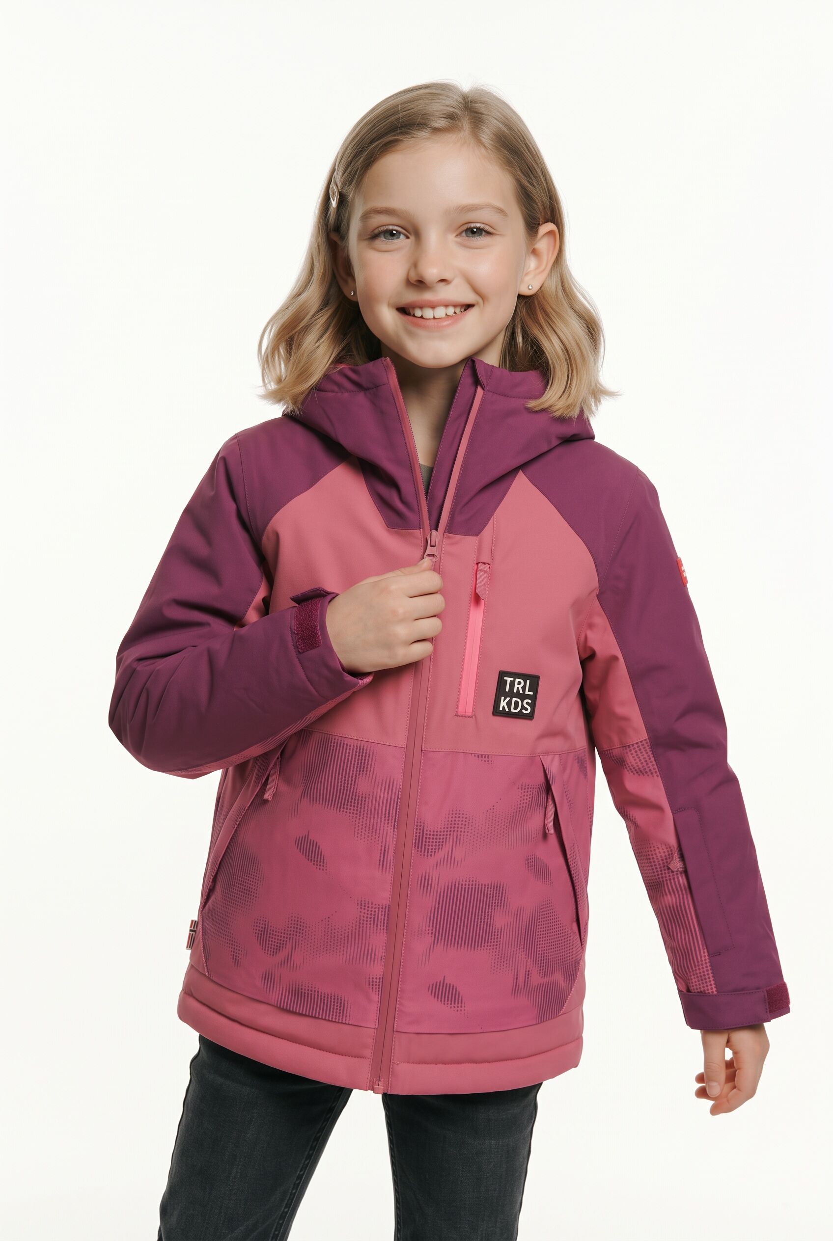 Regenjacke TROLLKIDS "GIRLS LIFJELL JACKET XT", Mädchen, Gr. 98, rosa (frozen berry, deep ruby), Obermaterial: 100% Polyester. Futter: 100% Polyamid. Wattierung: 100% Polyester, Jacken Regenjacke, sportlicher Stil, aus Polyester, für Kinder und Jugendlich