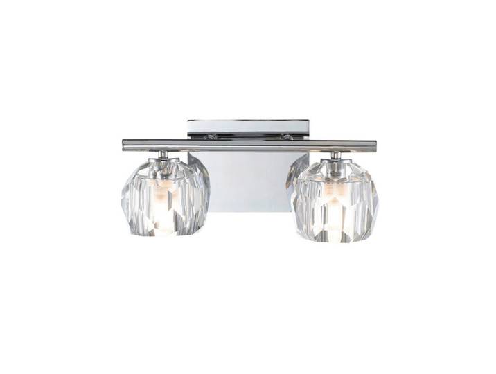 Elstead Lighting Badezimmer-Wandleuchte Regalia, Chromfarben, Metall, Glas, 16.6x15.2x33.4 cm, RoHS, Lampen & Leuchten, Innenbeleuchtung, Wandleuchten, Spiegelleuchten
