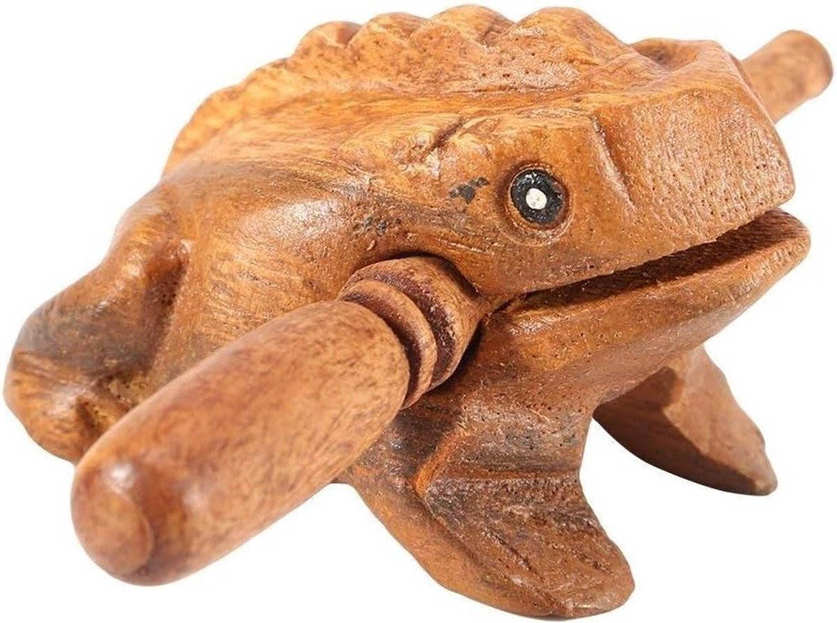 Handgemaakt houten kikker muziekinstrument voor decoratie, 5.8 cm