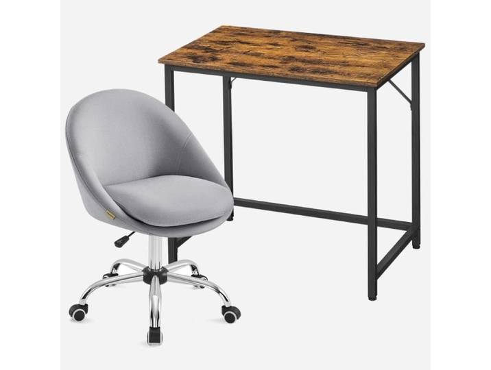 VASAGLE Bureau avec Fauteuil Pivotant pour Bureau Chambre Style Industriel