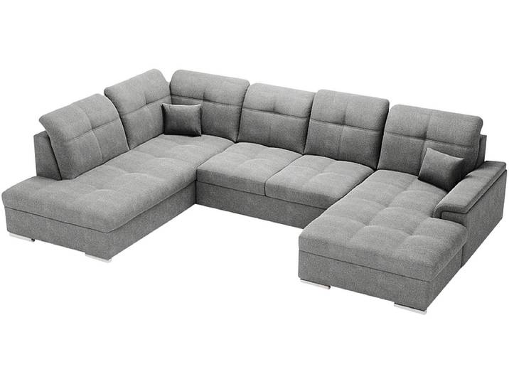 Ecksofa BRUNO Stoff grau