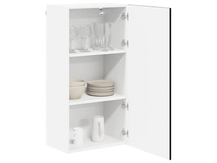 KTHLBRH Wandschrank LUCCA Schwarz 50 x 31 x 100 cm Technisches Holz, modernes Design, robuste Struktur, spülmaschinengeeignet