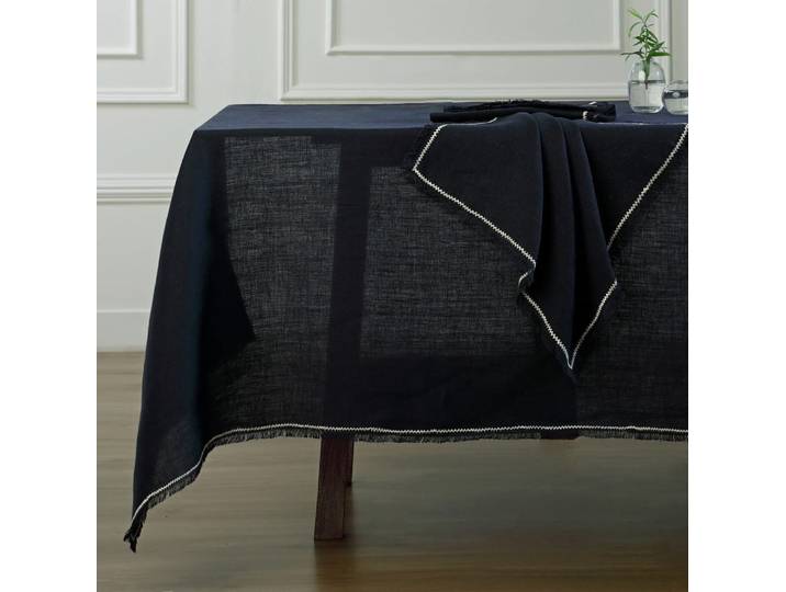 Nappe lin lavé 150x250 fusain & sable