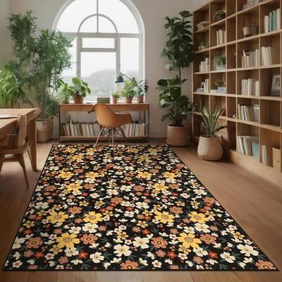 Garvee Farmhouse Botanical Floral Area Rug