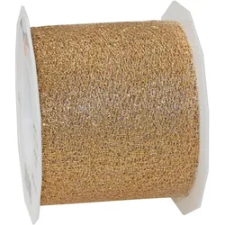Pattberg, Geschenkverpackung, Geschenkband Metallic Lace 7.2 cm x 20 m, Gold