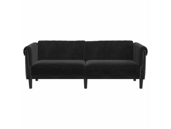 Canapé à 3 places - NANAS - Sofa-3 PERSONNES - SOFA DE SALON - noir velours C6666867