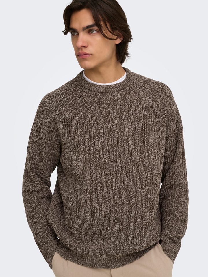 ONLY & SONS Pullover "Join" in Braun - XL