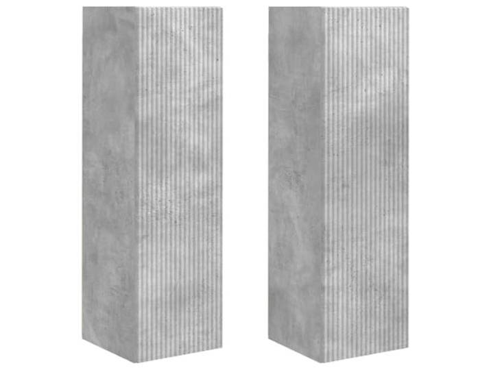 LMTYOENFG 2er Set TV Wandschrank Beton Optik 30x31x100 cm Holzwerkstoff Platzsparende TV Lowboards zur Wandmontage für Wohnzimmer und Schlafzimmer mit 6 Fächern und Klapptüren in Betonoptik.