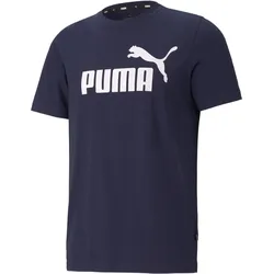 Puma, Unisex, Sportshirt, ESS Logo Tee-586666 (XXL), Blau