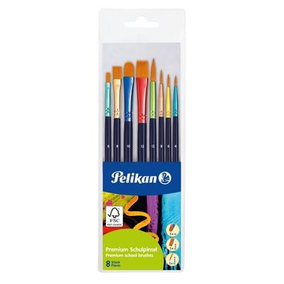 Pelikan Pinsel Premium, 8er Synthetikpinseln