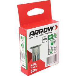 Arrow Tool Group 762607 Blindnietmutter (Ø x L) 6 mm x 10.5 mm M4 Aluminium Aluminium RN M4 6 x 10,5 ALU 50ST 50 St.