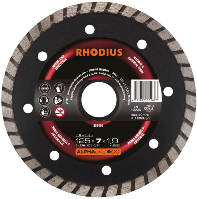 Disque de tronçonnage diamant Rhodius DG55 (303404)