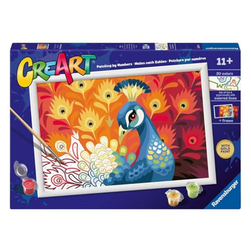 Ravensburger CreArt schilderen op nummer kunstset Trotse Pauw